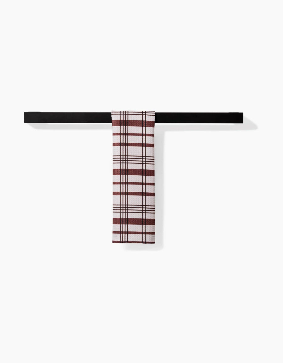 Geometry - Vintage Plaid Natural Bar Towel