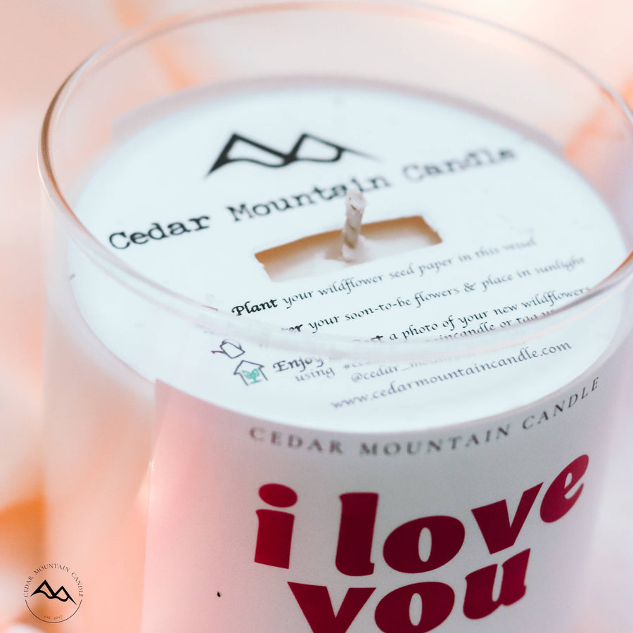 Cedar Mountain Candle - I Love You - Valentine's Day Soy Candle