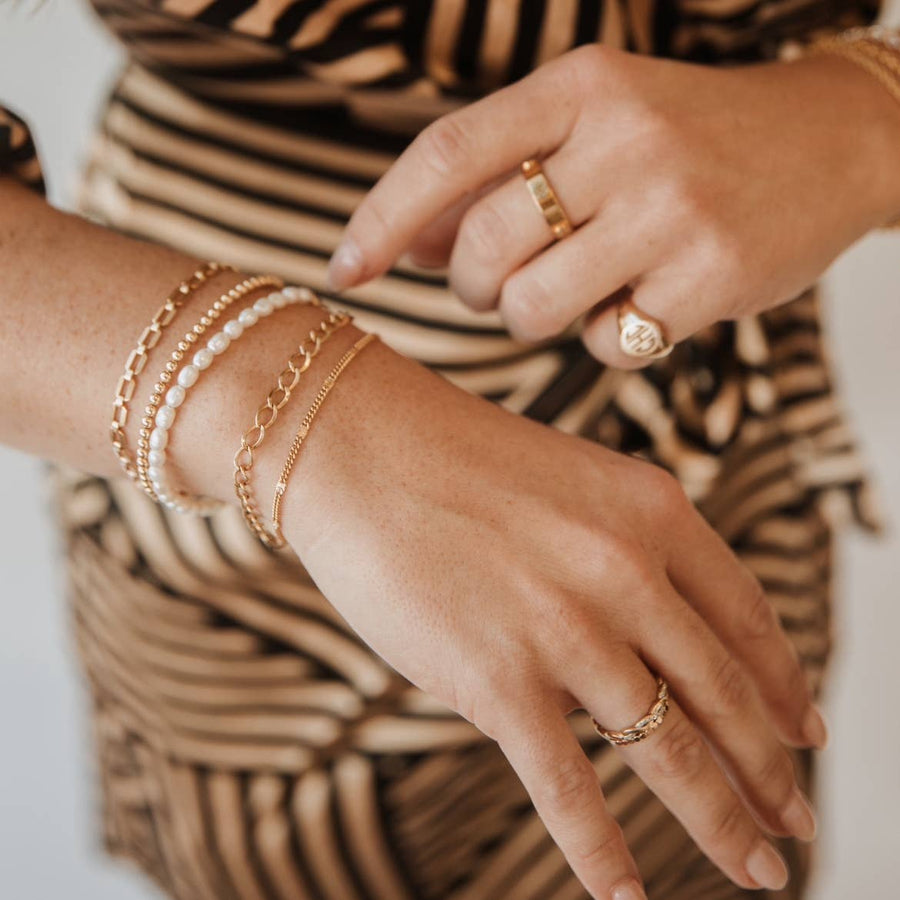 True By Kristy Jewelry - Sea Isle Freshwater Pearl Gold Filled Beaded Bracelet
