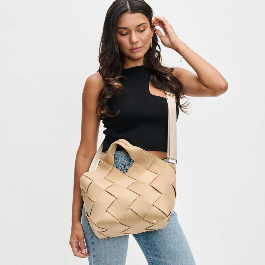 Sol and Selene - Resilience - Woven Neoprene Tote: Cream