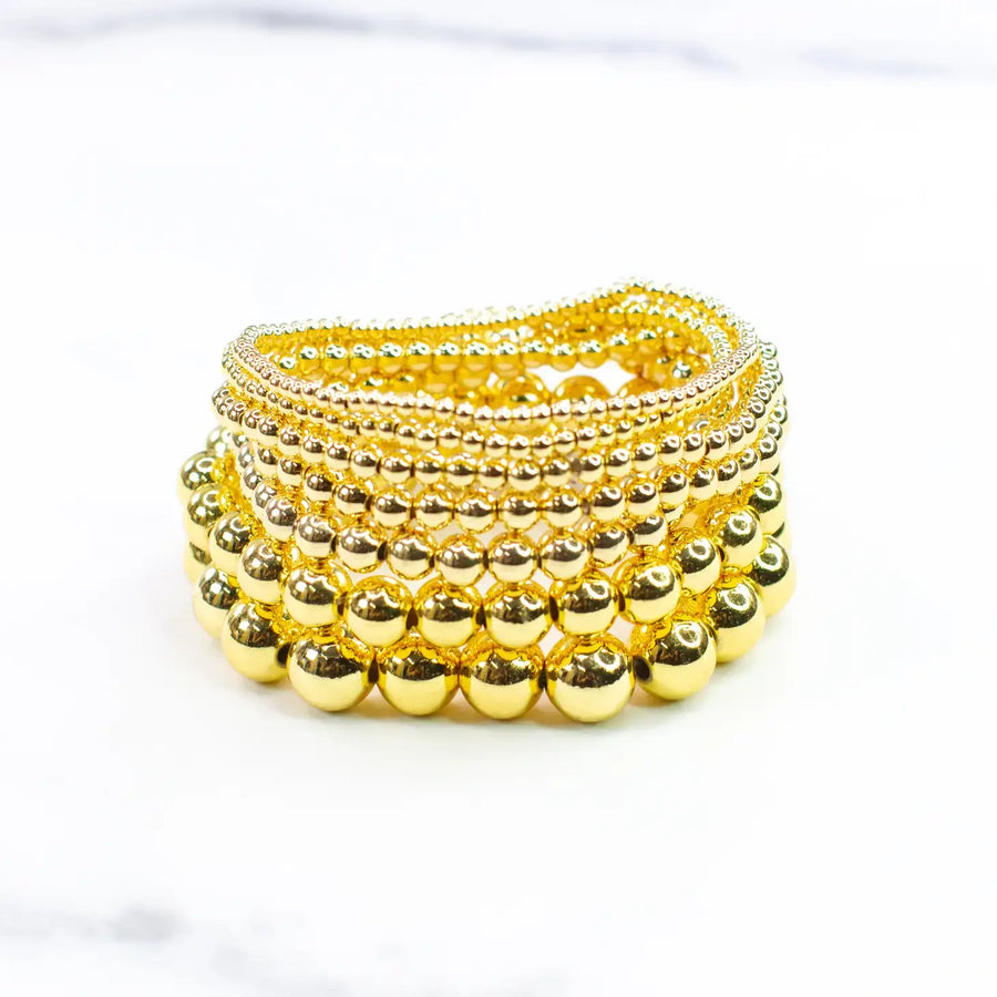 Savvy Bling - Gold Filled Beaded Bracelets: 3mm