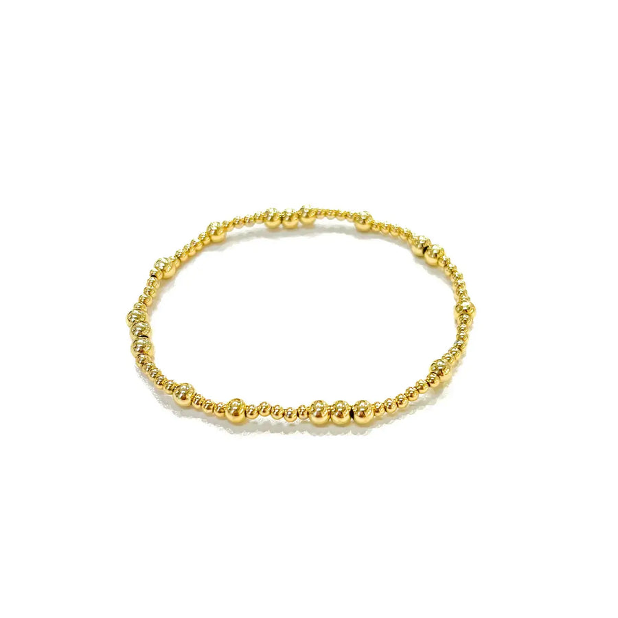 Savvy Bling - Gold Filled Beaded Bracelets: 8mm