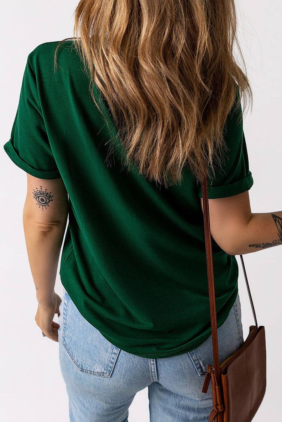 Lovesoft - Green Lets Day Drink Clover Print Round Neck T Shirt: Green / L / 62%Polyester+32%Cotton+6%Elastane