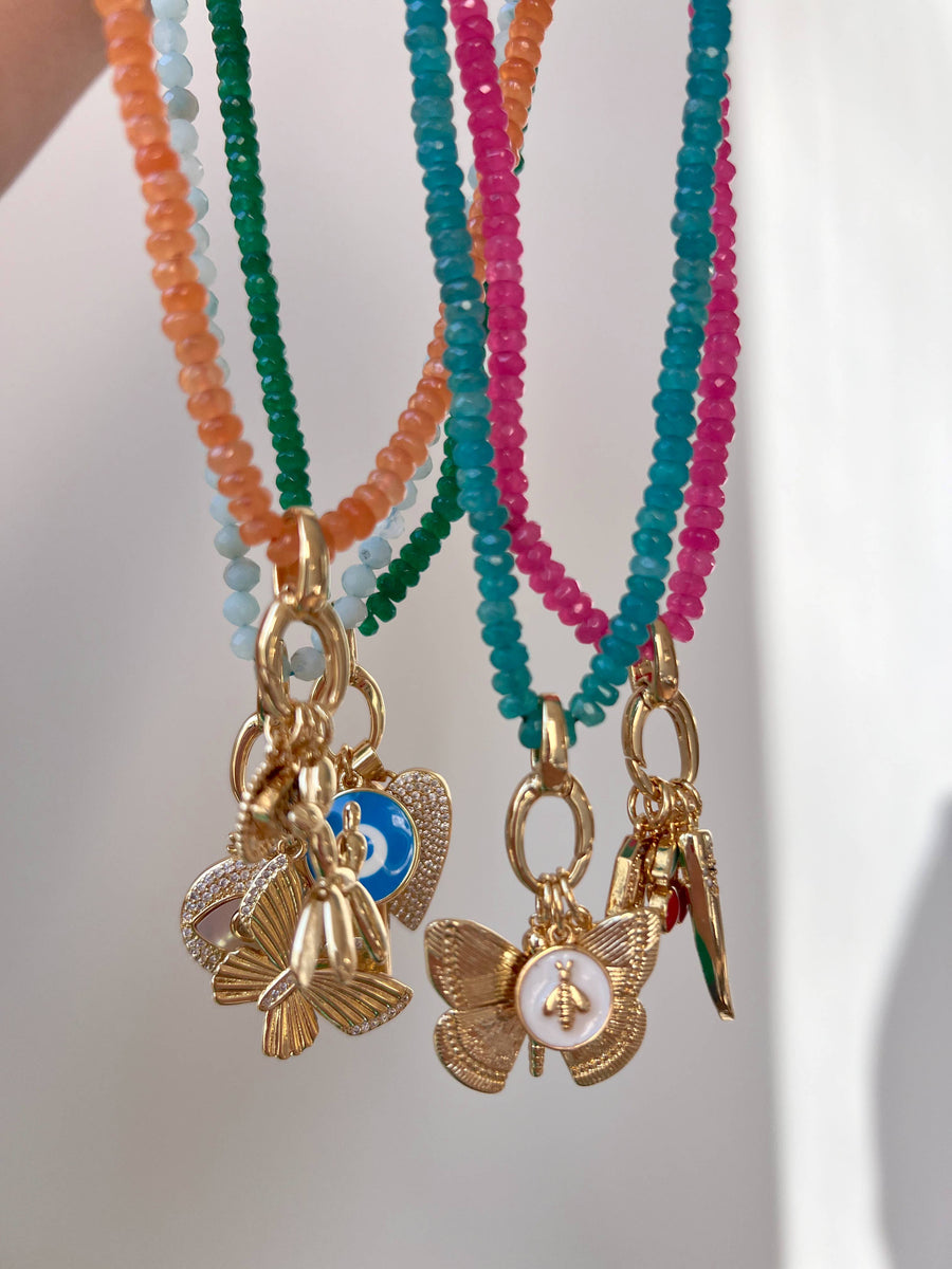 It's Especially Lucky - Spring/Summer Charm Bar Necklaces Vol. 1: Light blue