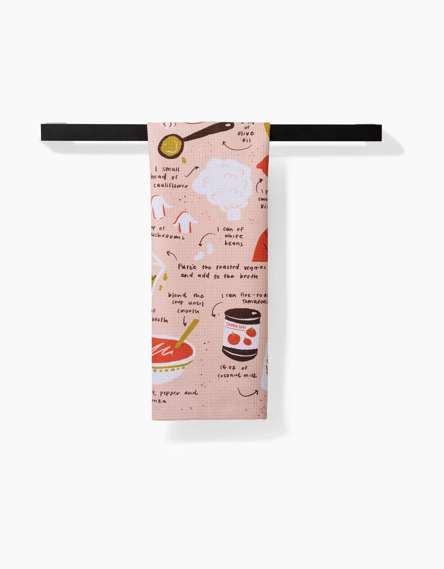 Geometry - Creamy Veggie Soup Tea Towel