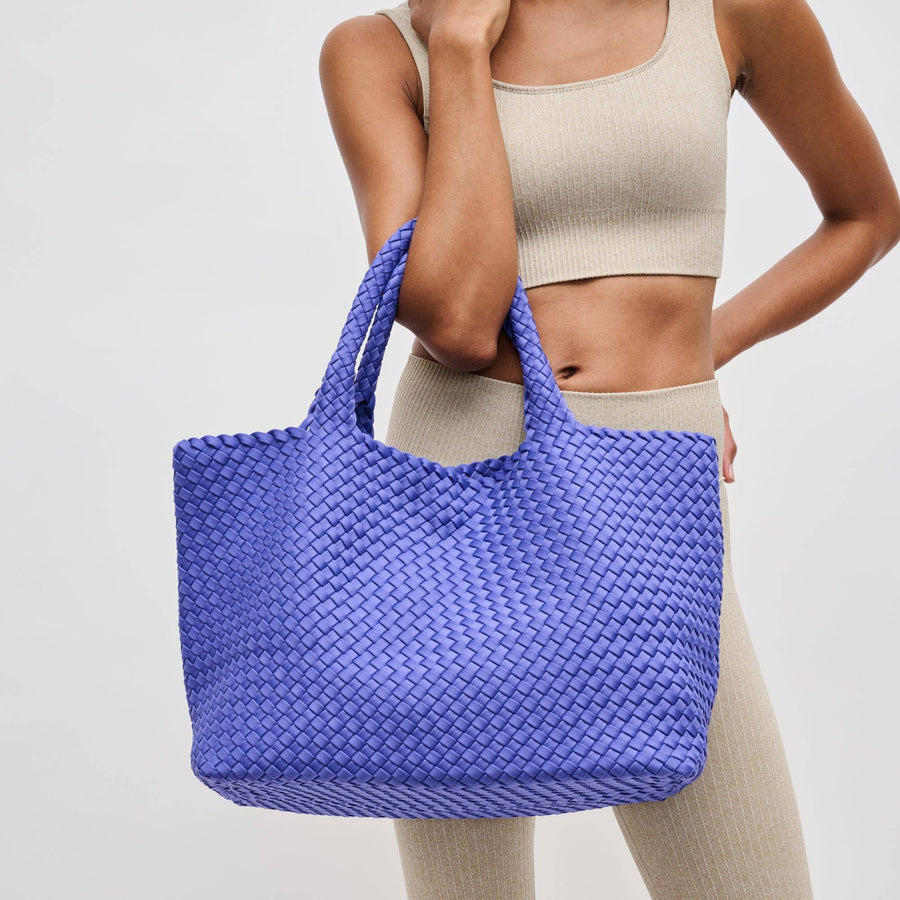 Sol and Selene - Sky's The Limit - Large Woven Neoprene Tote: Fuchsia