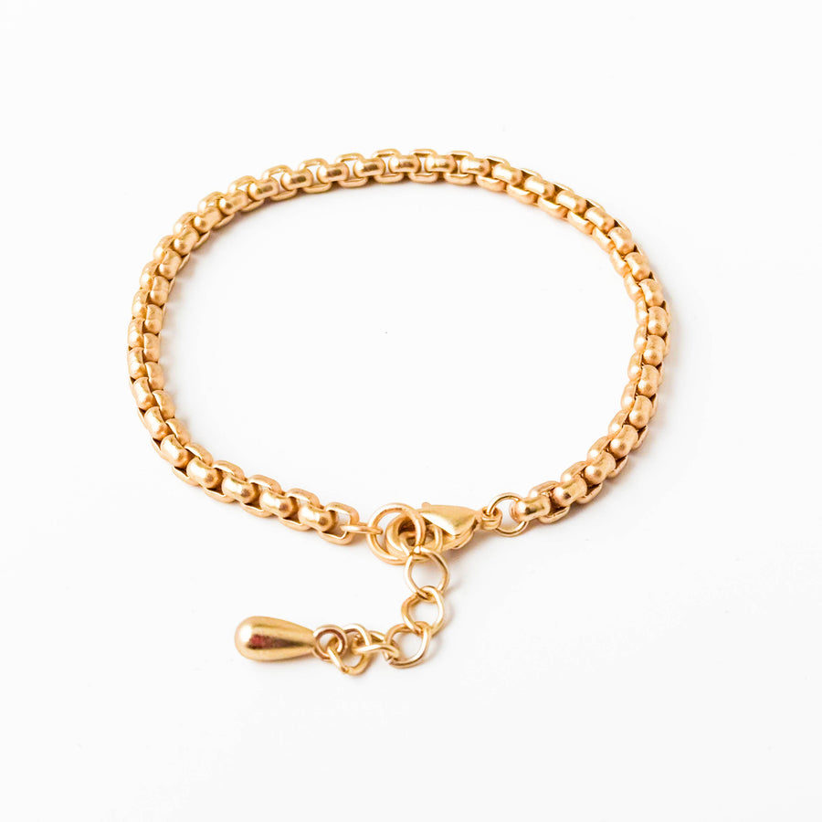 Nest Pretty Things - Matte Thick 24K Gold Plated Adjustable Chain Bracelet