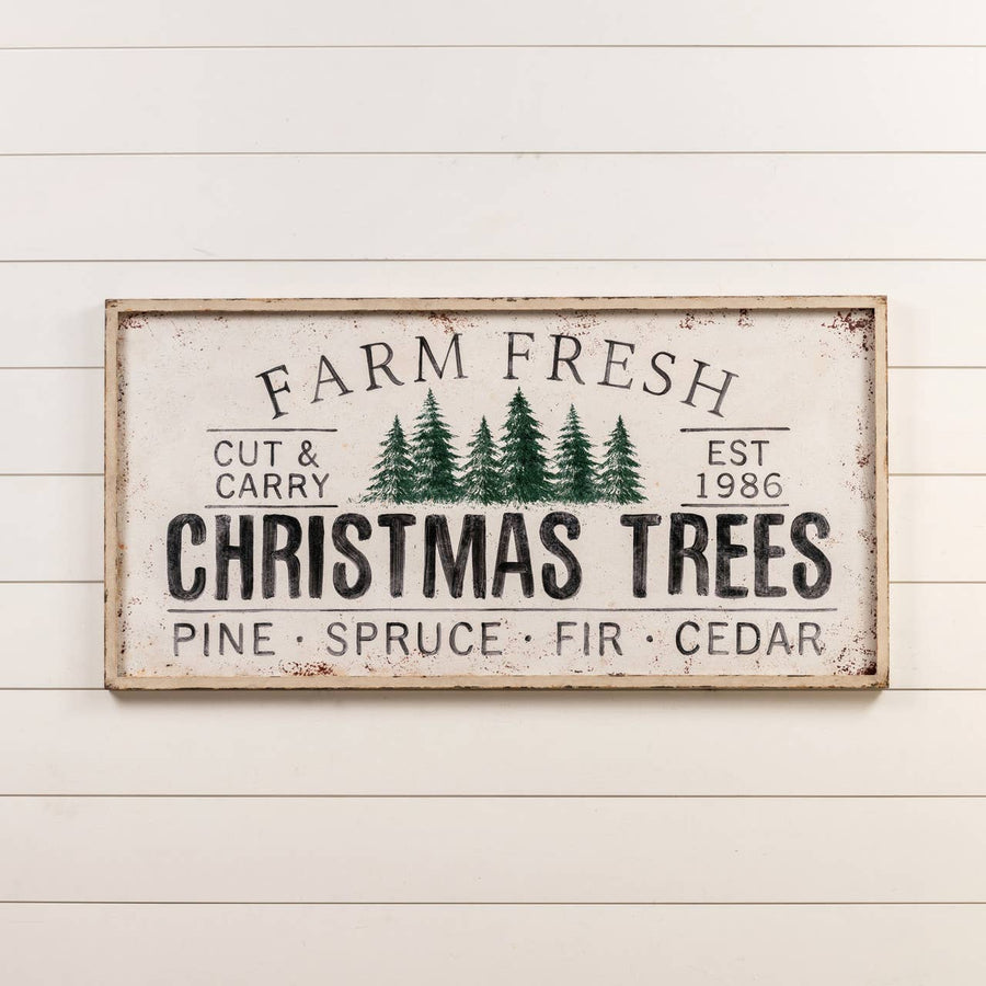 FARM FRESH CHRISTMAS TREE SIGN