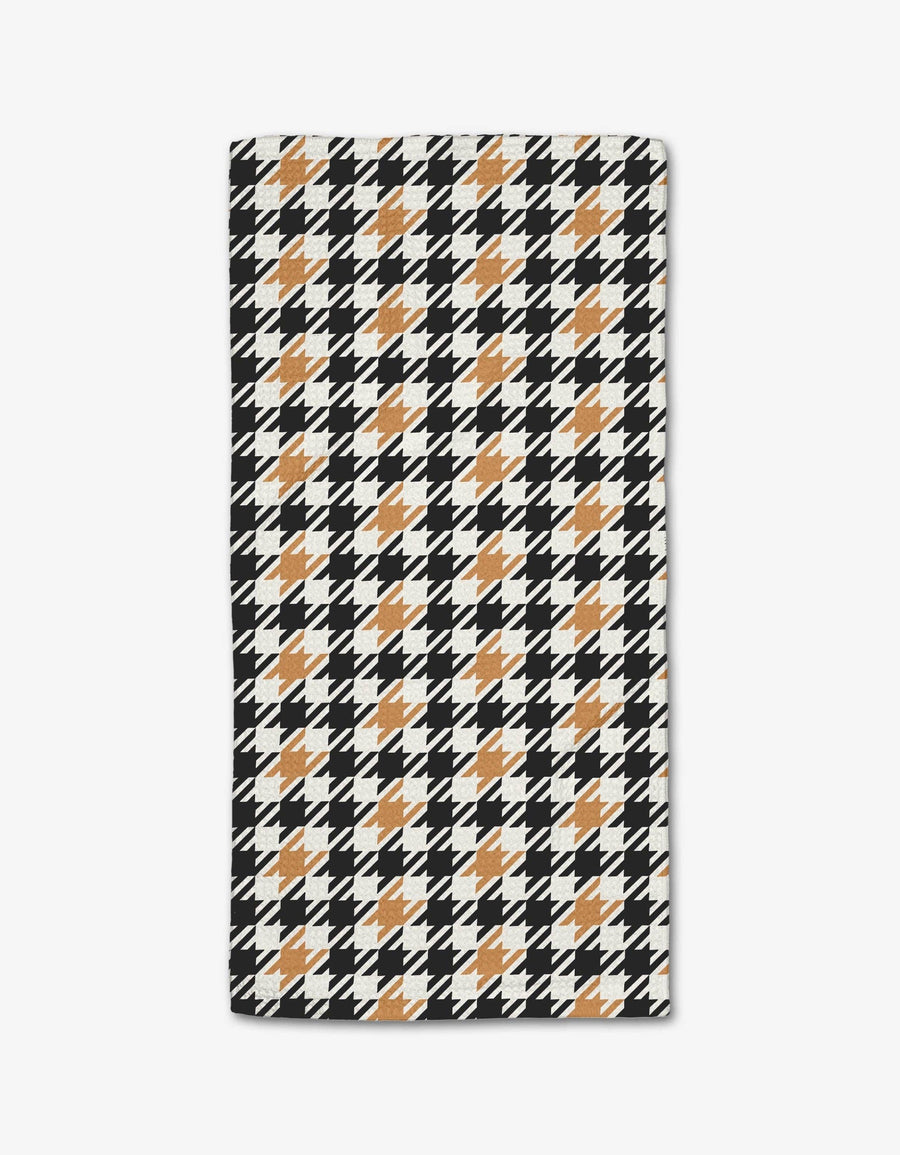 Geometry - Golden Houndstooth Bar Towel