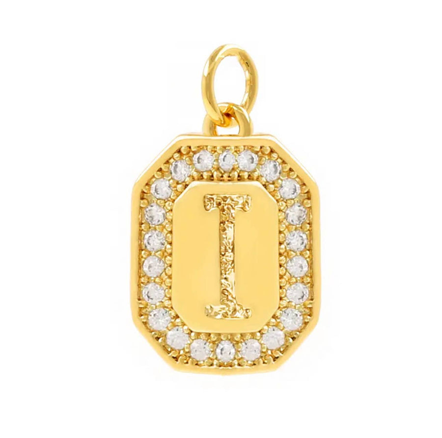 W Initial Charms For Charm Necklace-:Savvy Bling