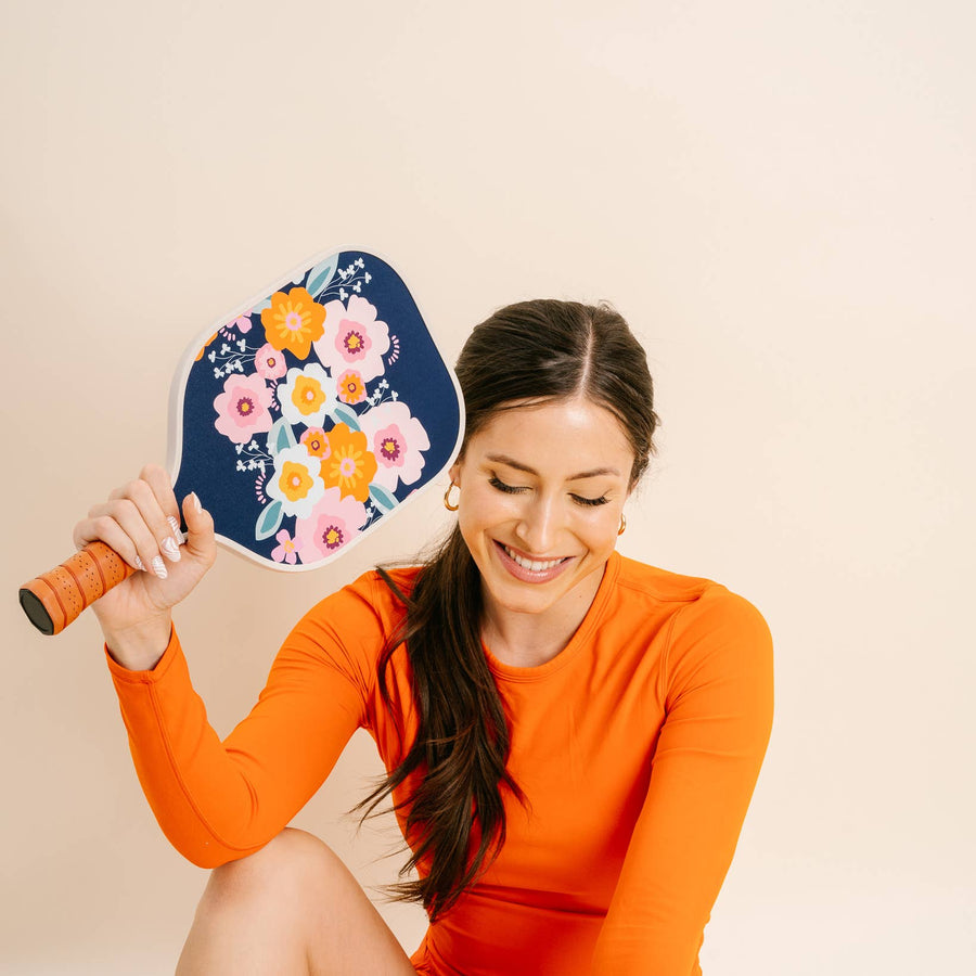 The Darling Effect - Pickleball Paddle - Bright + Bloomy Navy