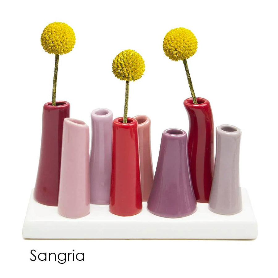 Chive - Pooley Modern Bud Vase For Flowers: Sangria
