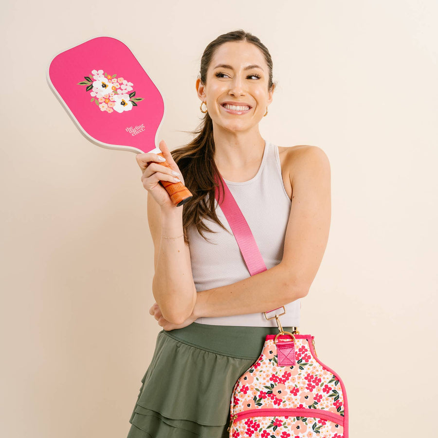 The Darling Effect - Pickleball Paddle - Lively Flora Pink