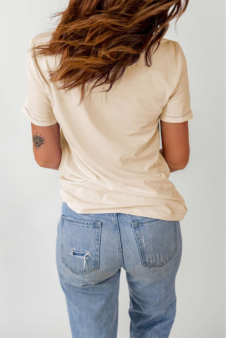 Little Daisy Closet - Khaki Corn Crop Top Graphic Tee