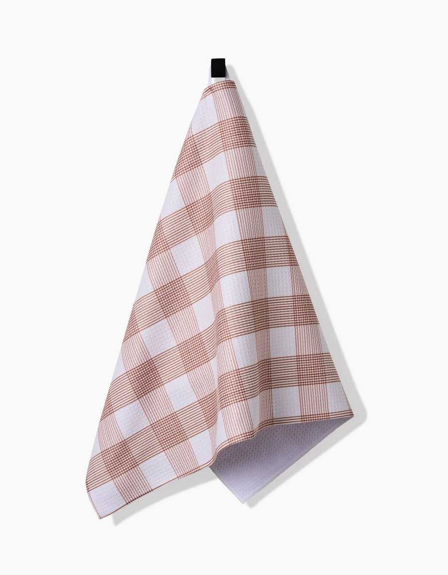 Geometry - Vintage Gingham Natural Tea Towel