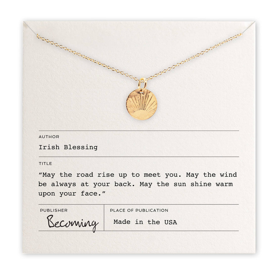 Becoming Jewelry - Irish Blessing Necklace: Gold Fill