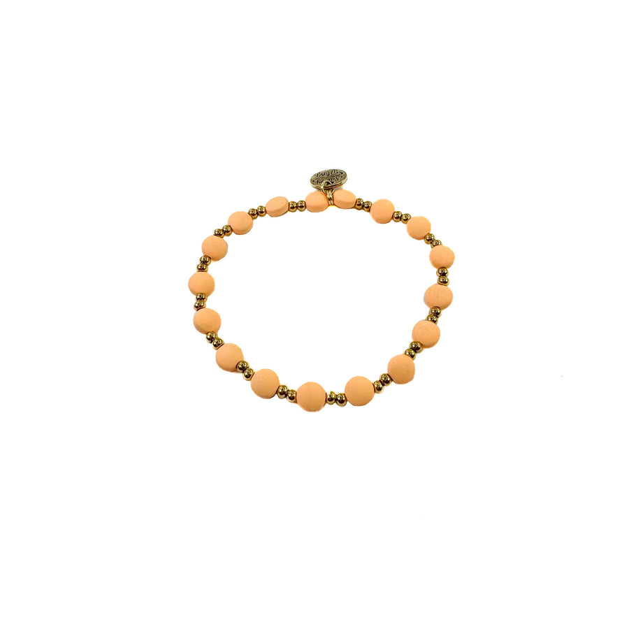 Savvy Bling - Easter Spring Gold Filled Bracelets: Peach & Gold Filled