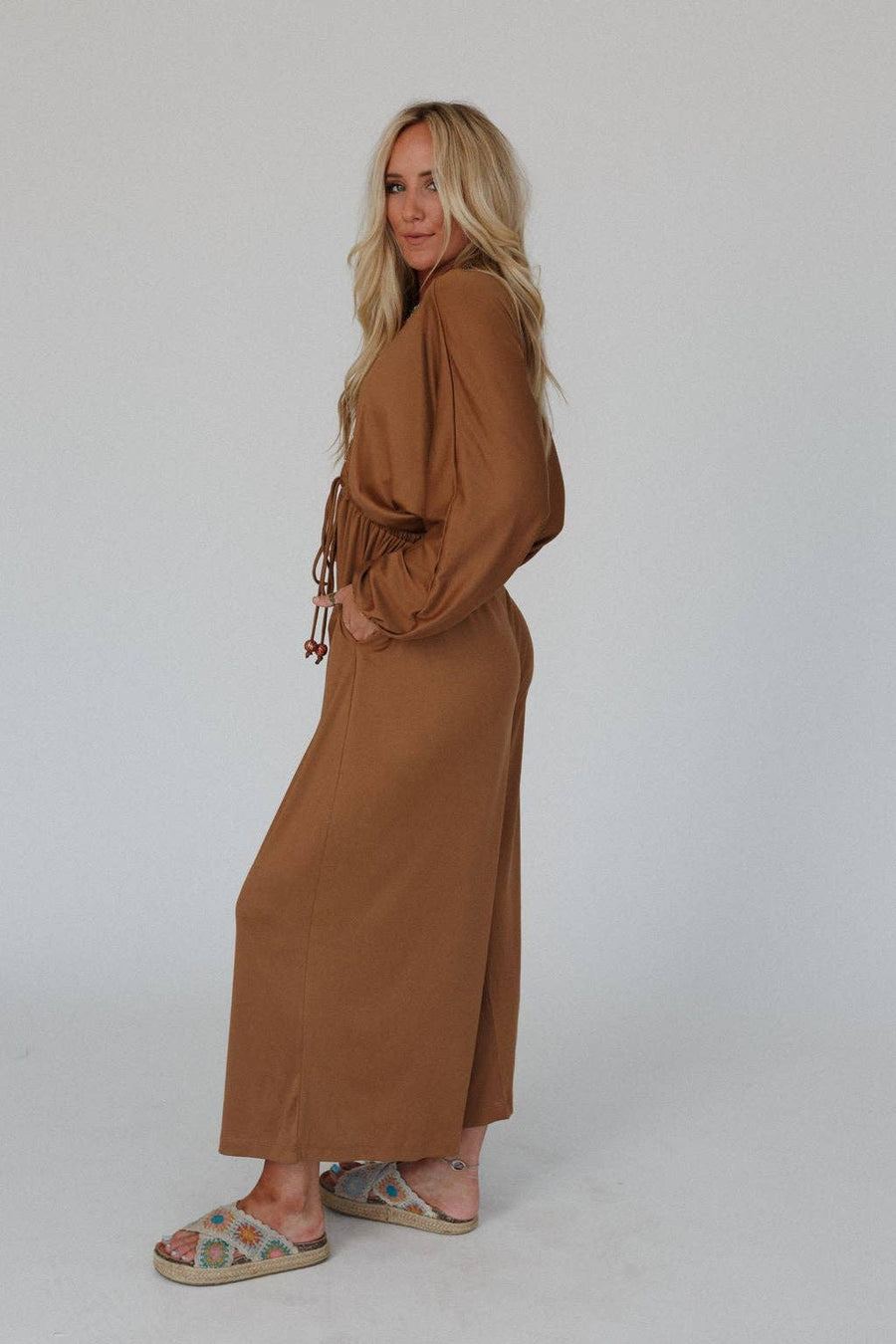 Three Bird Nest - Roaming Dream Jumpsuit - Chestnut