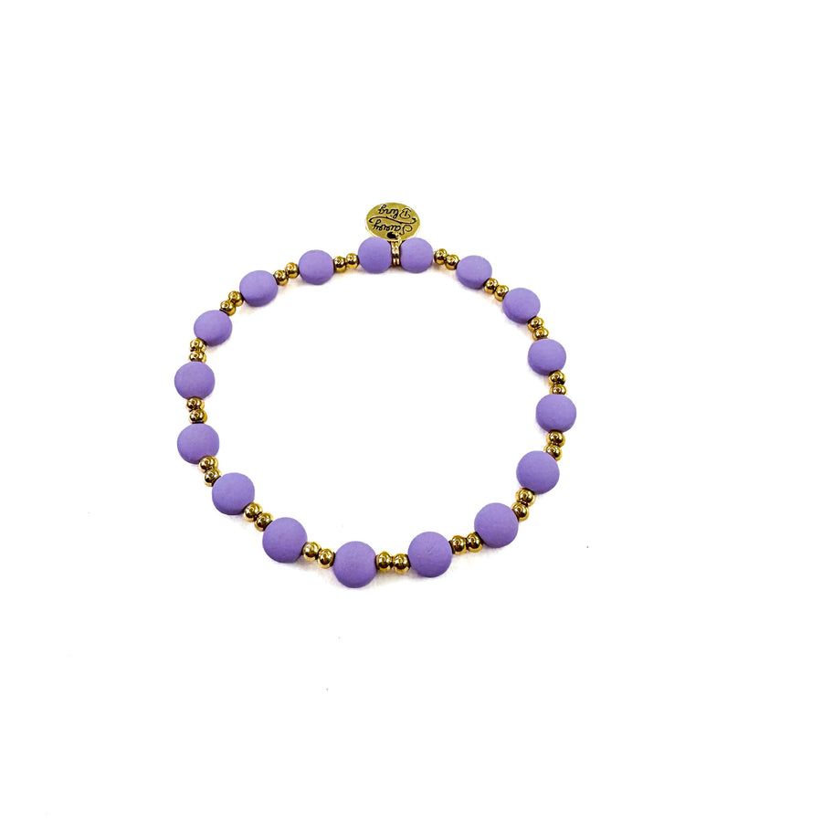 Savvy Bling - Easter Spring Gold Filled Bracelets: Lavender & Gold Filled