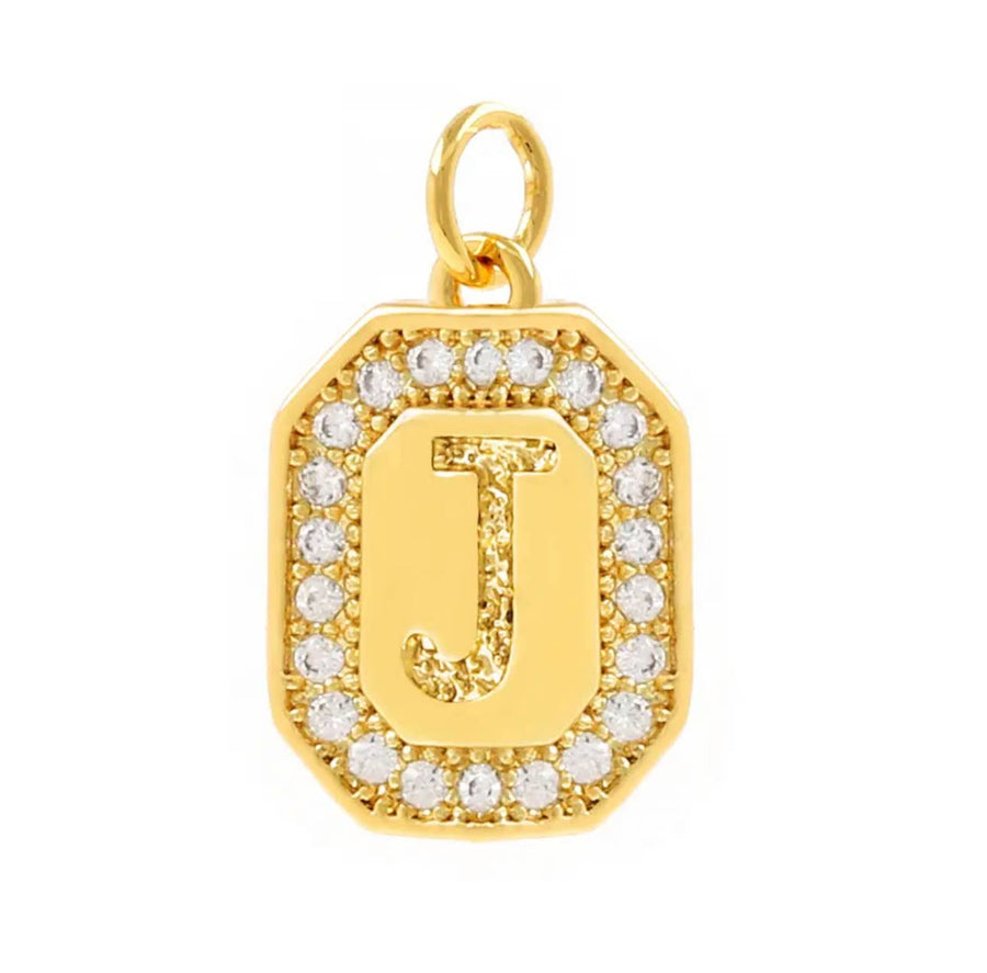 J Initial Charms For Charm Necklaces- Savvy Bling