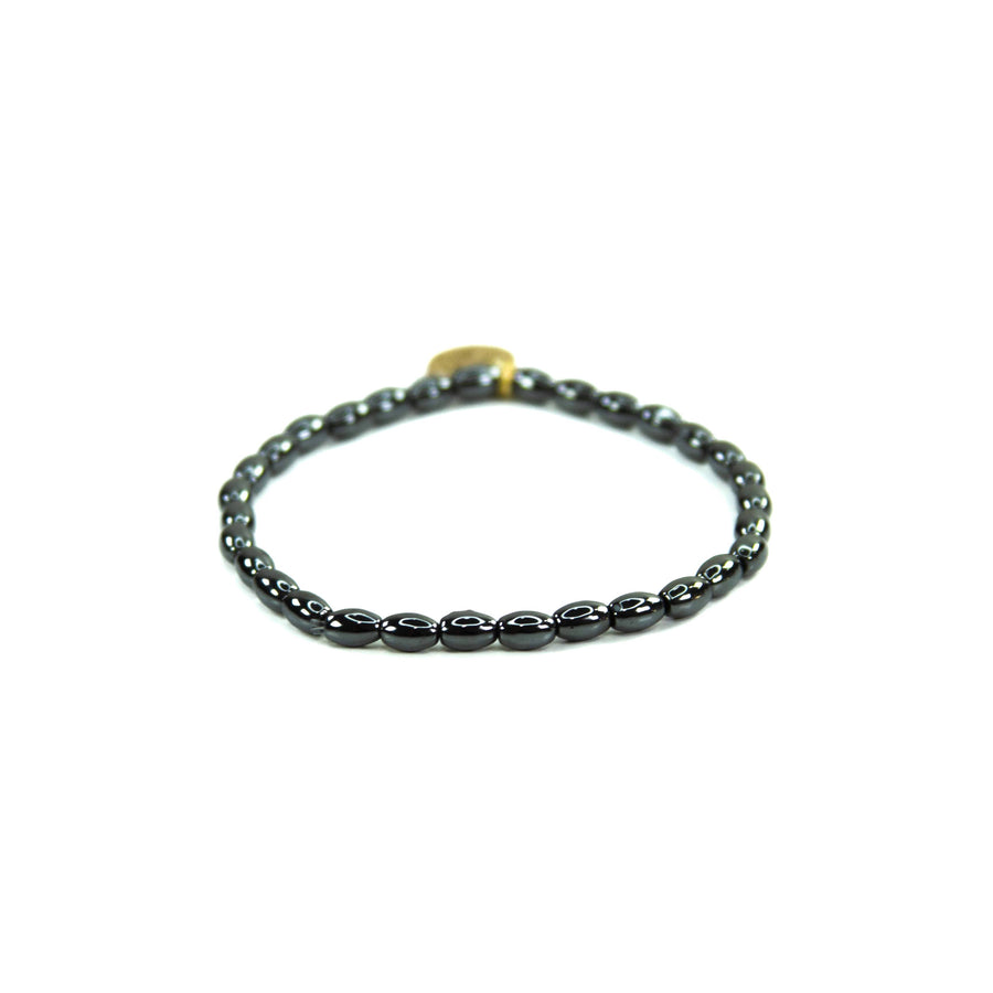 Savvy Bling - Black & Gold Filled Bracelets: Matte Flat Black & 3 Gold