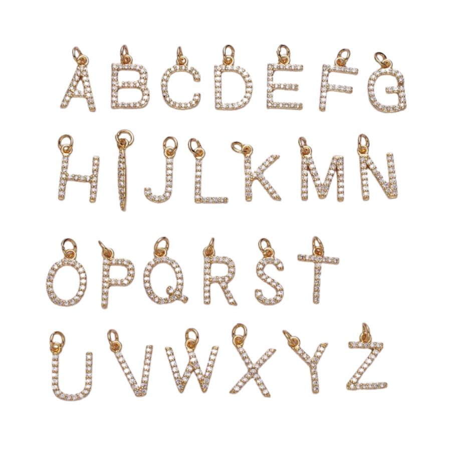 It's Especially Lucky -O  Pavé Letter Charm