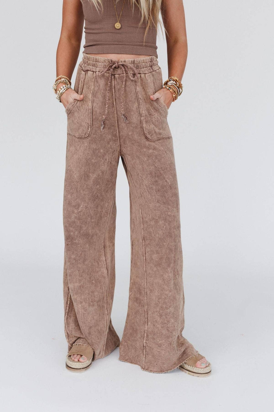 Three Bird Nest - Relaxing Robin Wide Leg Pant - New Mocha