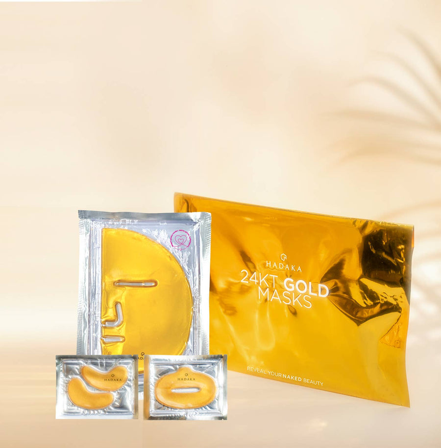 24KT Gold Masks Trio (Hyaluronic Acid+Collagen+Vitamin A)