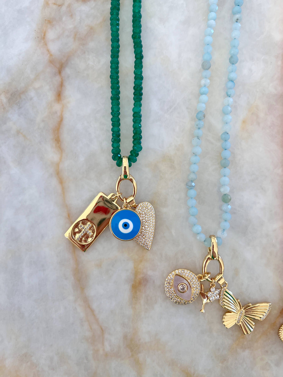 It's Especially Lucky - Spring/Summer Charm Bar Necklaces Vol. 1: Light blue