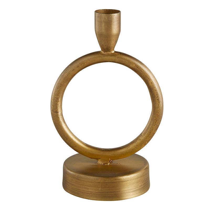 47th & Main (Creative Brands) - Brass Finish Donut Candleholder