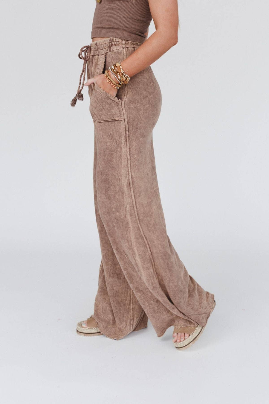 Three Bird Nest - Relaxing Robin Wide Leg Pant - New Mocha