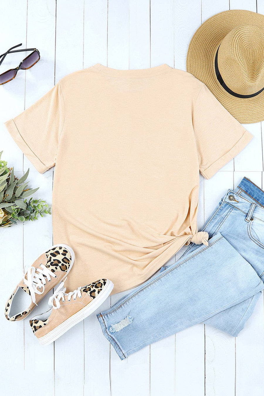 Little Daisy Closet - Khaki Corn Crop Top Graphic Tee