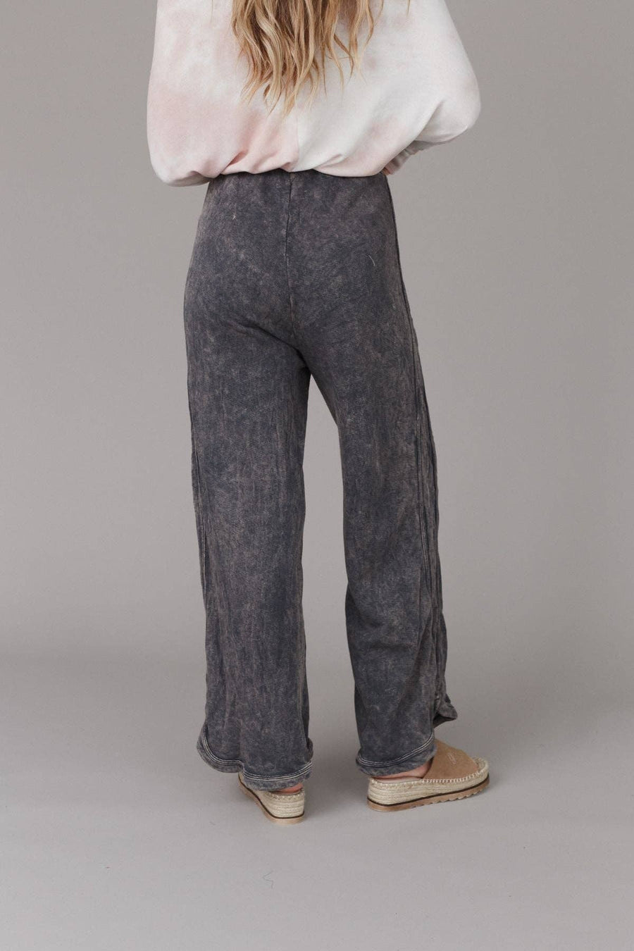 Three Bird Nest - So Comfy Wide Leg Full Pant - Charcoal