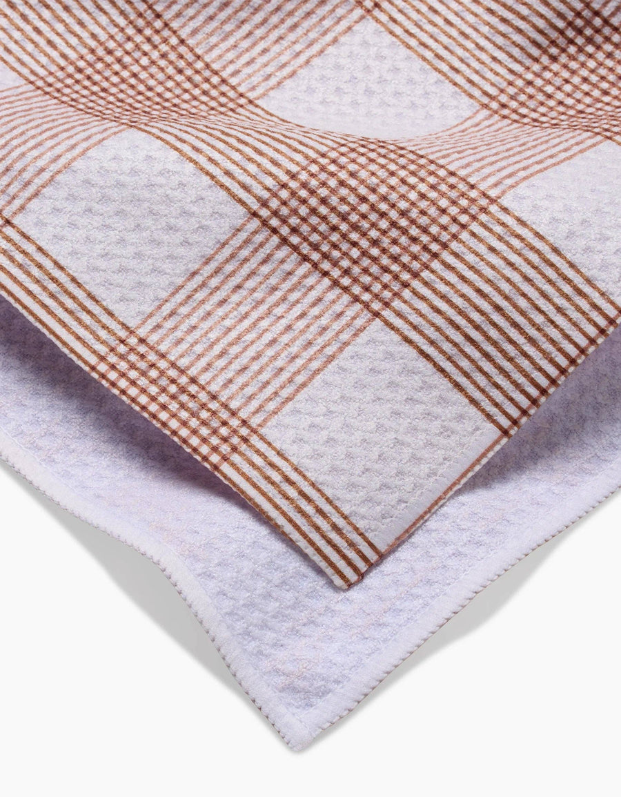 Geometry - Vintage Gingham Natural Tea Towel