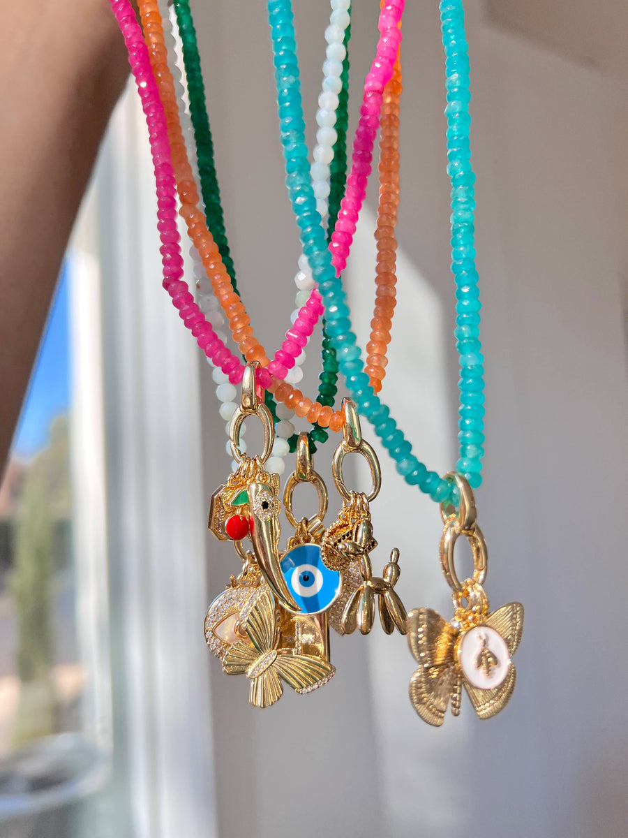 It's Especially Lucky - Spring/Summer Charm Bar Necklaces Vol. 1: Light blue