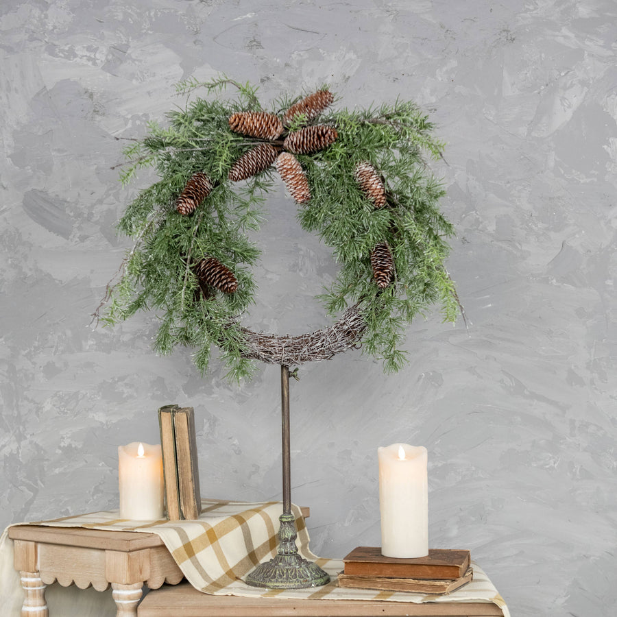 24" SOFT CLUSTER PINE WREATH