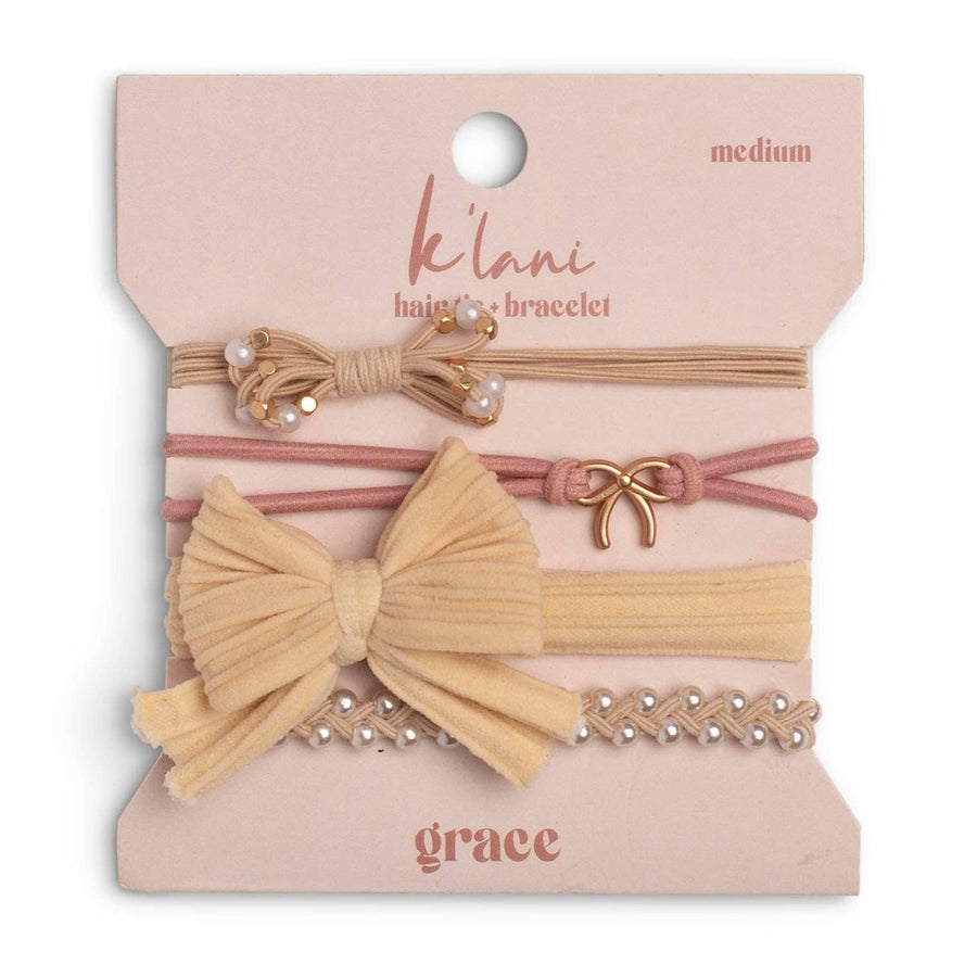 K'Lani hair tie bracelets - Grace: Medium