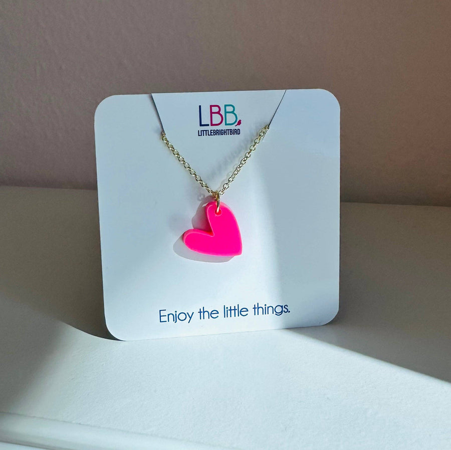 Acrylic Heart Mini Necklace