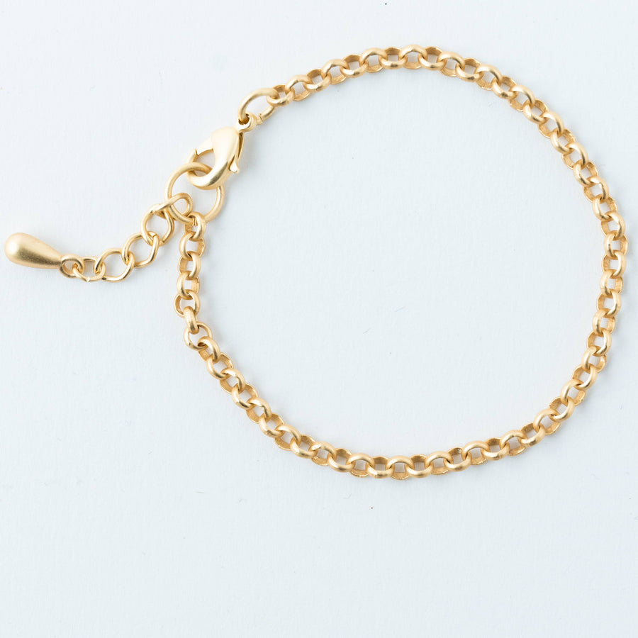 Nest Pretty Things -Paperclip Chain Bracelet/Matte Gold