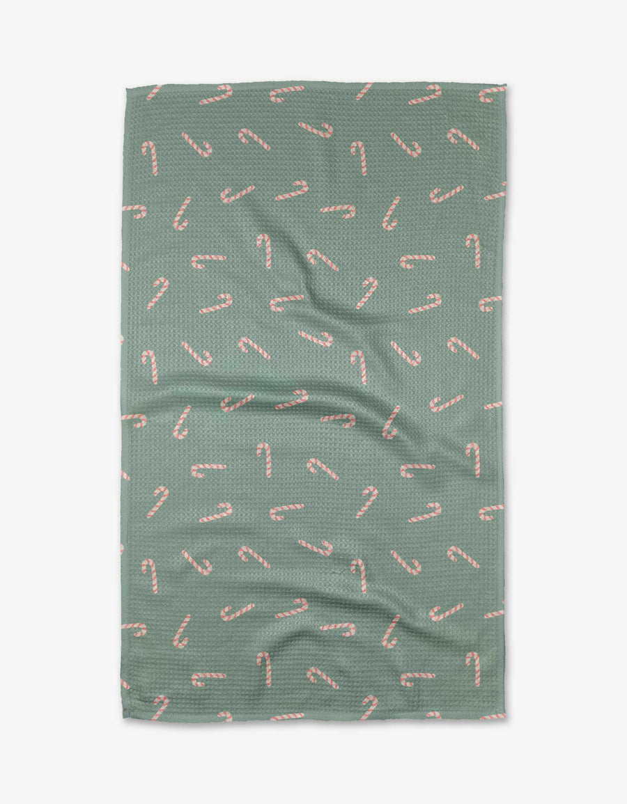 Geometry - Cute Candy Canes Tea Towel