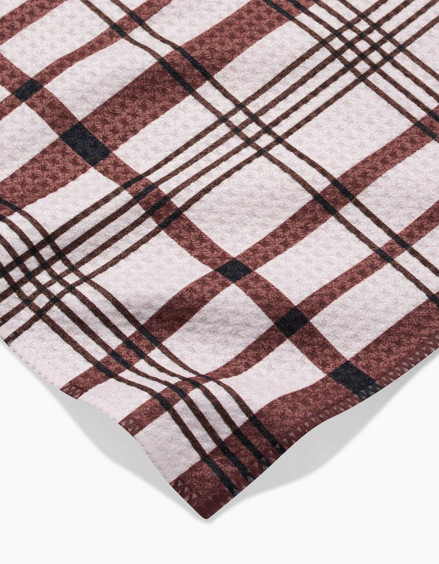 Geometry - Vintage Plaid Natural Bar Towel