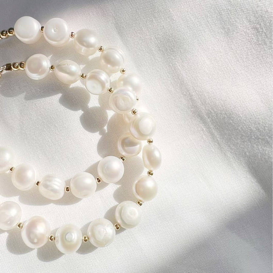 True By Kristy Jewelry - Ocean Ave Freshwater Pearl Gold Filled Bracelet