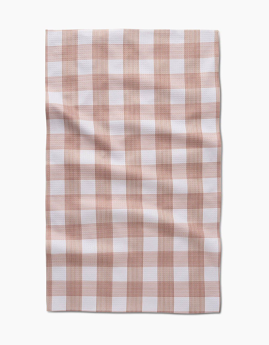 Geometry - Vintage Gingham Natural Tea Towel