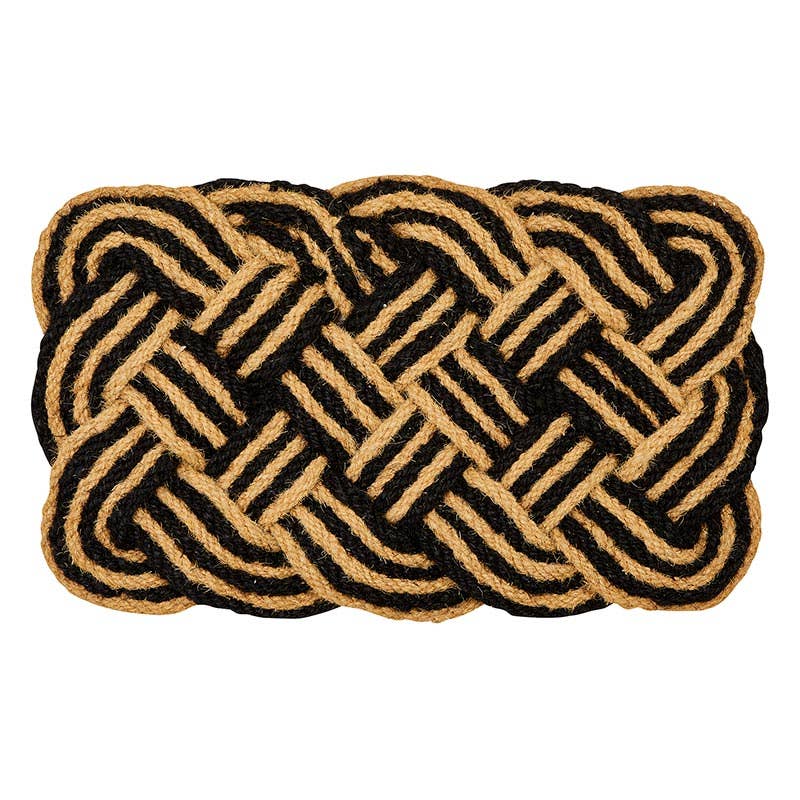 47th & Main (Creative Brands) - Black/Tan Woven Doormat