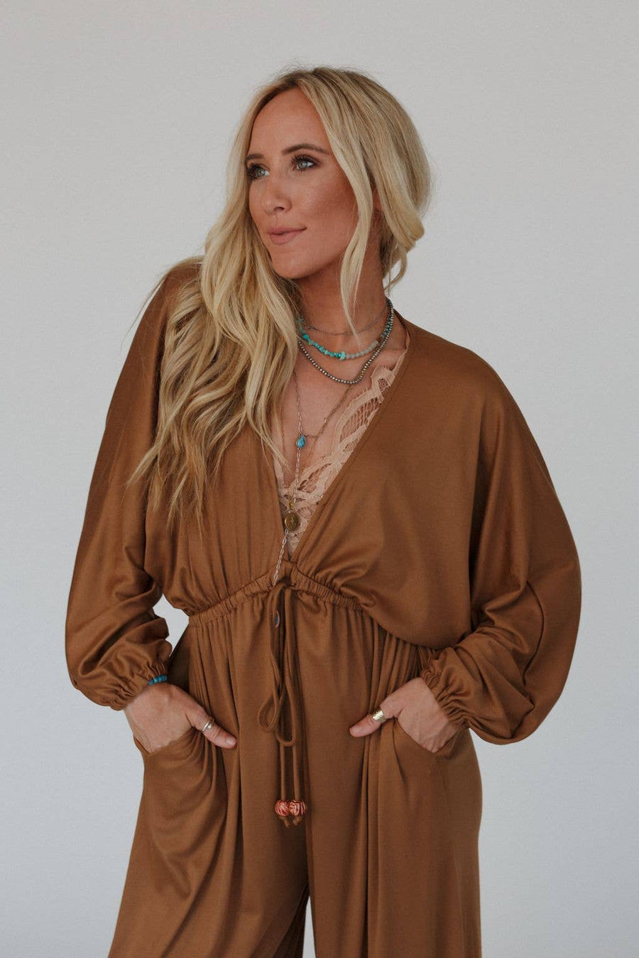 Three Bird Nest - Roaming Dream Jumpsuit - Chestnut