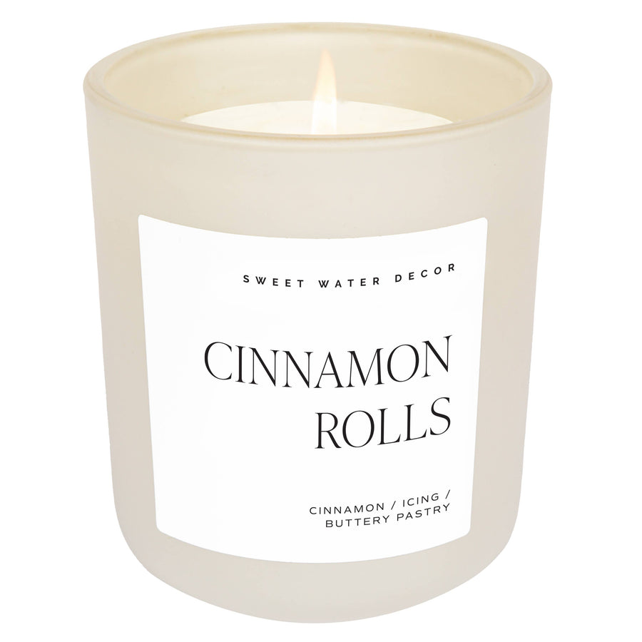 Sweet Water Decor -  Cinnamon Rolls 15 oz Soy Candle - Fall Decor & Gifts