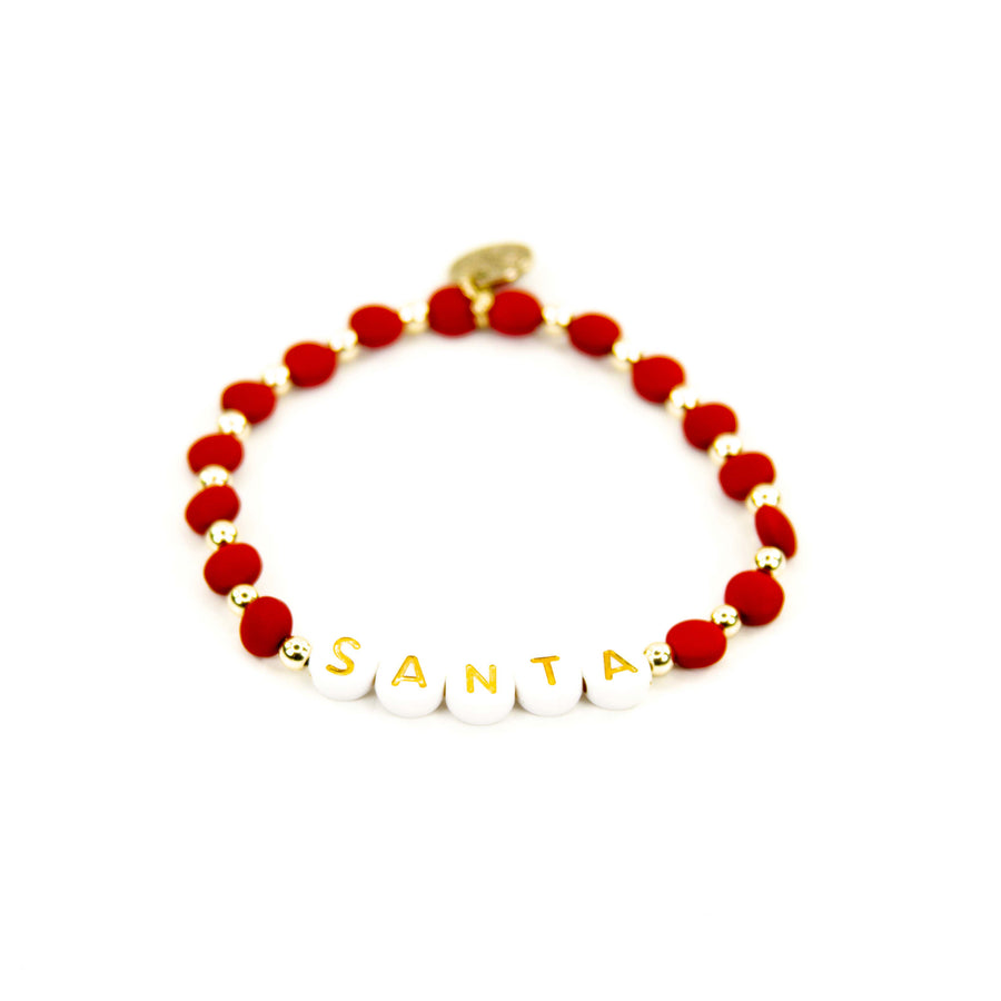 Savvy Bling - Merry 18K Gold & Enamel Christmas Bracelet: Adjustagle Baguette Cz