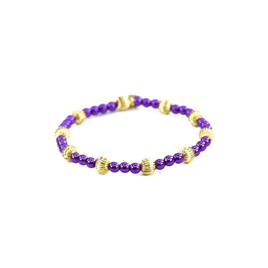 Savvy Bling - Purple Gold Filled Bracelets: Matte Flat Purple