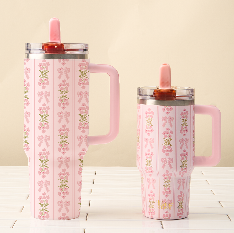 The Darling Effect - 40 oz Lifestyle Flip Straw Tumbler-Oh So Fancy Pink