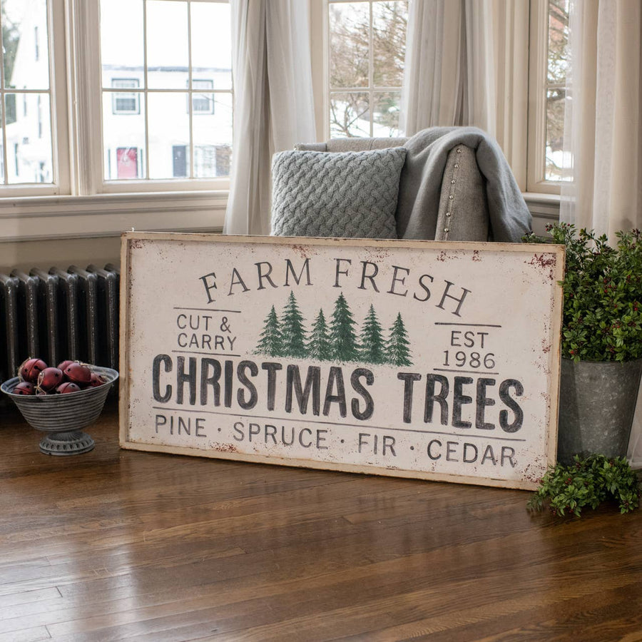 FARM FRESH CHRISTMAS TREE SIGN